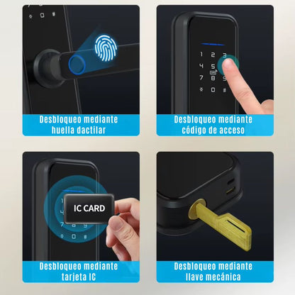 Cerradura Inteligente Con huella, pin, wifi, llave y tarjeta + Envio gratis + Regalo