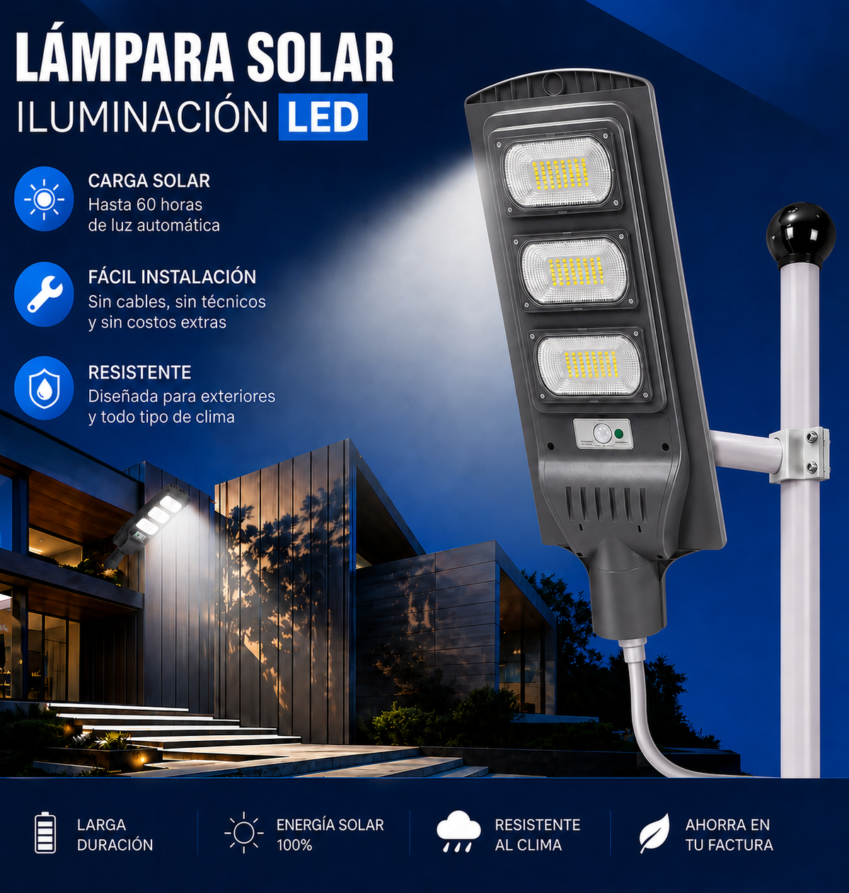 VOLTIX MAX — Convierte la Noche en Día, Factura en Cero + Envio Gratis 50cm y 6 Leds CCC