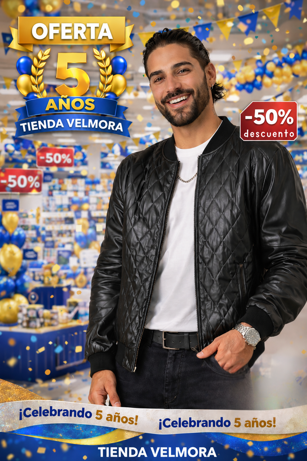 Chaqueta de cuero Premium con forro térmico + envio grátis + regalo 50% DTO