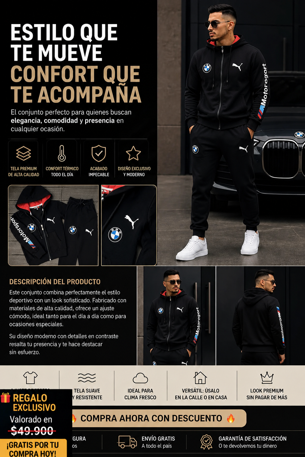 🔥Performance Élite - Chaqueta + Pantalón BMWs + Envio Gratis🔥 50% DTO