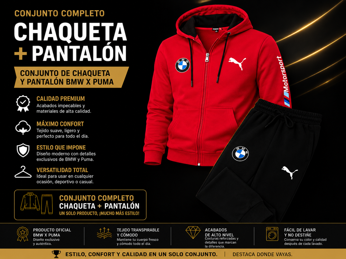 🔥Performance Élite - Chaqueta + Pantalón BMWs + Envio Gratis🔥 50% DTO