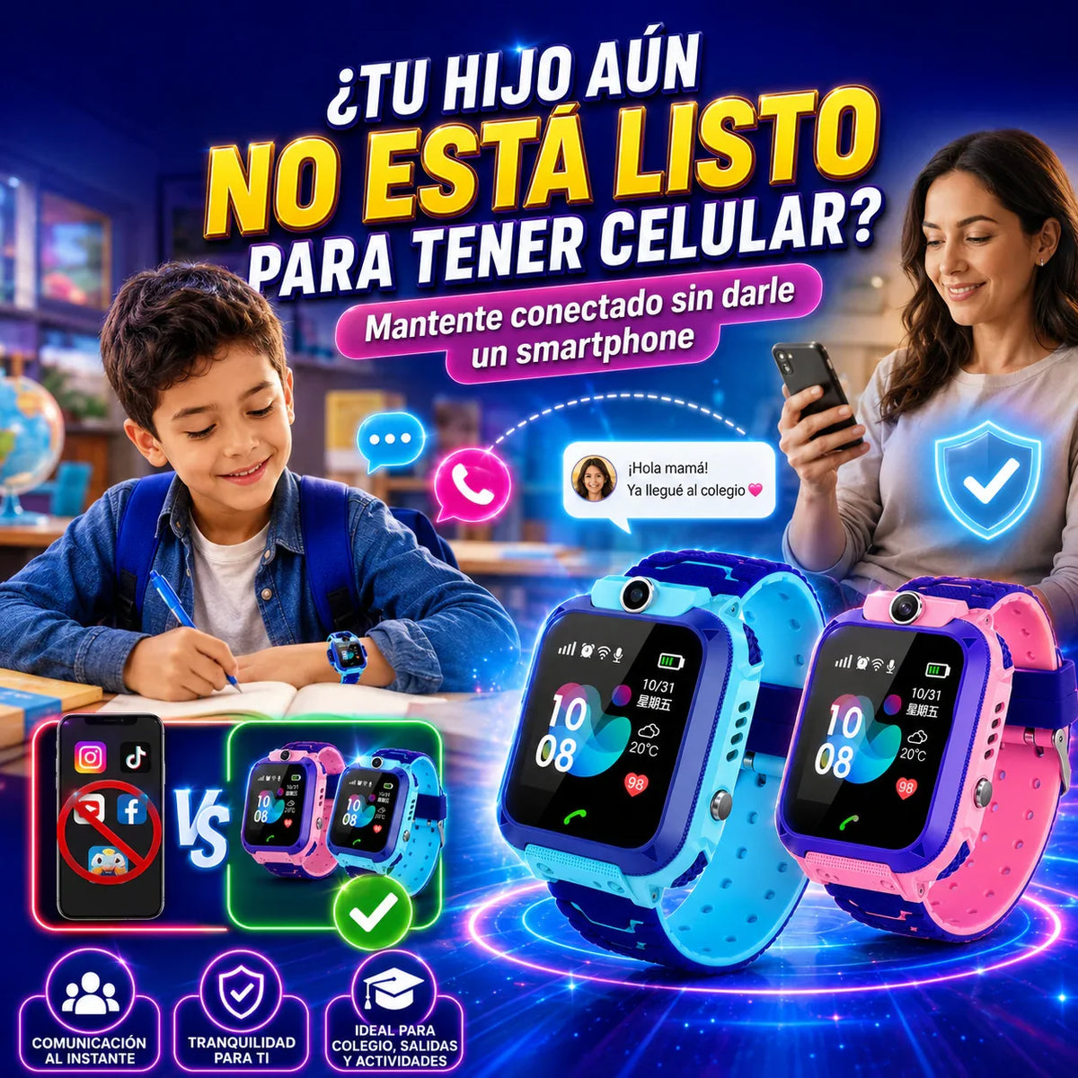 RELOJ INTELIGENTE GPS CON SIM CARD + ENVIO GRATIS + REGALO