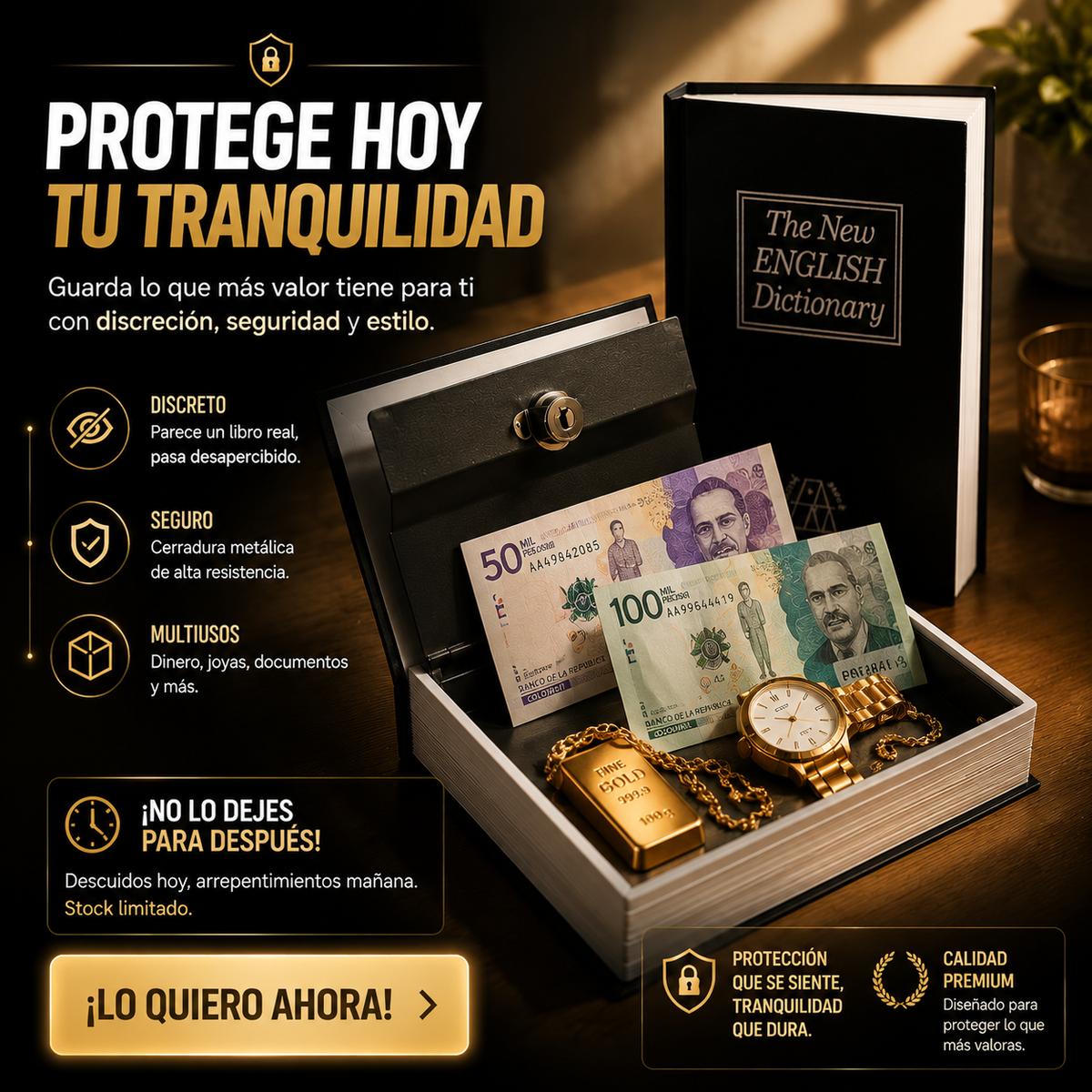 🕵️ Parece un Libro, pero Protege | Libro Caja Fuerte 🔐+ ENVIO GRATIS + REGALO