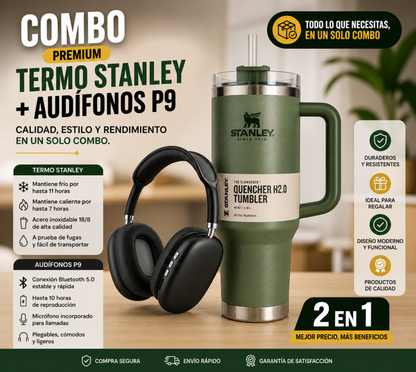 TERMO STANLEY + AUDÍFONOS PRO MAX + REGALO SURPRESA + ENVIO GRATIS