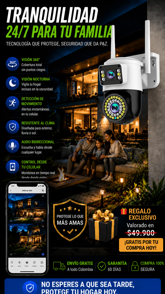 Militar Guard: Seguridad que no depende de nadie — Compatible con Panel Solar + Regalo🎁