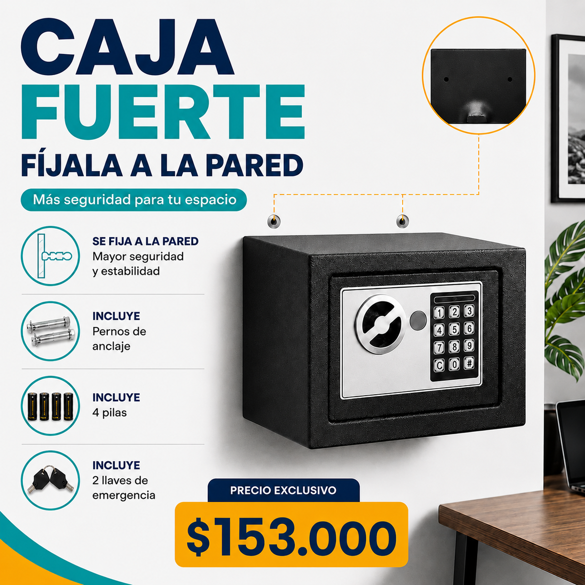 Caja Fuerte De Seguridad Digital TT + envio gratis + regalo