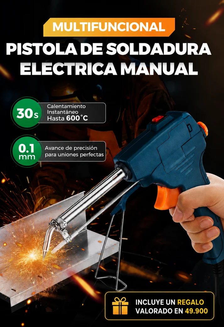 🔥 LIQUIDACIÓN DE STOCK: Pistola de Soldadura Profesional 60w + Envio Gratis + Regalo